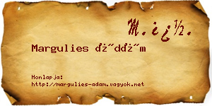 Margulies Ádám névjegykártya